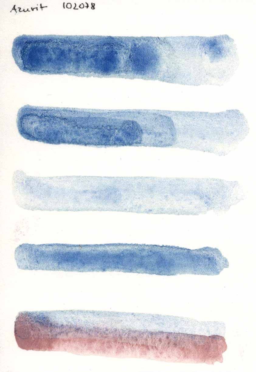 Kremer akvarel - azurit, nebesky modré světlo (plast, 3 x 1,8 x 1 cm)